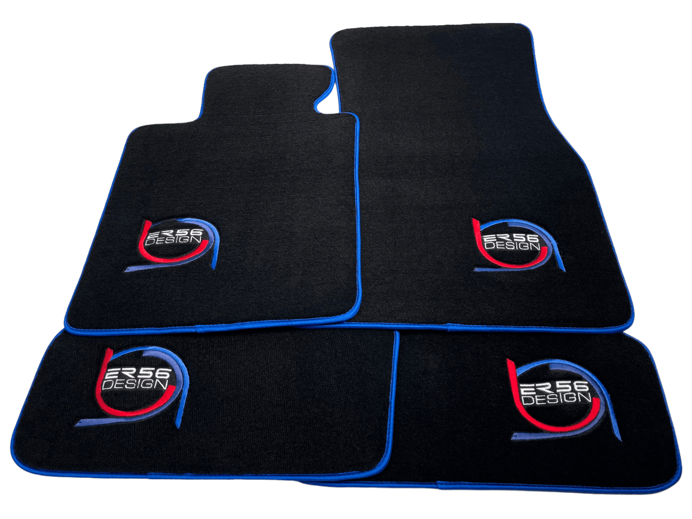 Black Floor Mats For BMW F74 Gran Coupe (2025-2026) ER56 Design Limited Edition Blue Trim - AutoWin