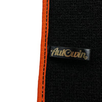 Black Floor Mats For BMW U06 (2022-2026) | Orange Trim - AutoWin