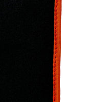 Black Floor Mats For BMW Gran Tourer F46 (2015-2022) 5 Seats | Orange Trim - AutoWin