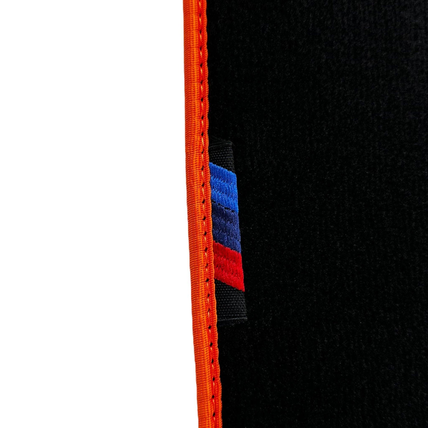Black Floor Mats For BMW G60 (2023-2026) Sedan | Orange Trim - AutoWin