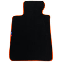 Black Floor Mats For BMW G60 (2023-2026) Sedan | Orange Trim - AutoWin
