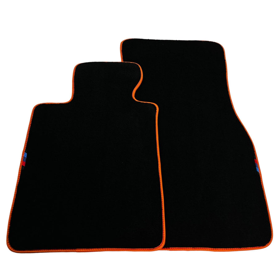 Black Floor Mats For BMW 1 Series F70 | Orange Trim - AutoWin