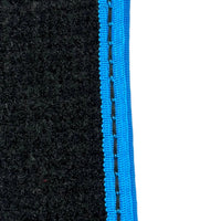 Black Floor Mats For BMW G60 (2023-2026) Sedan | Sky Blue Trim - AutoWin