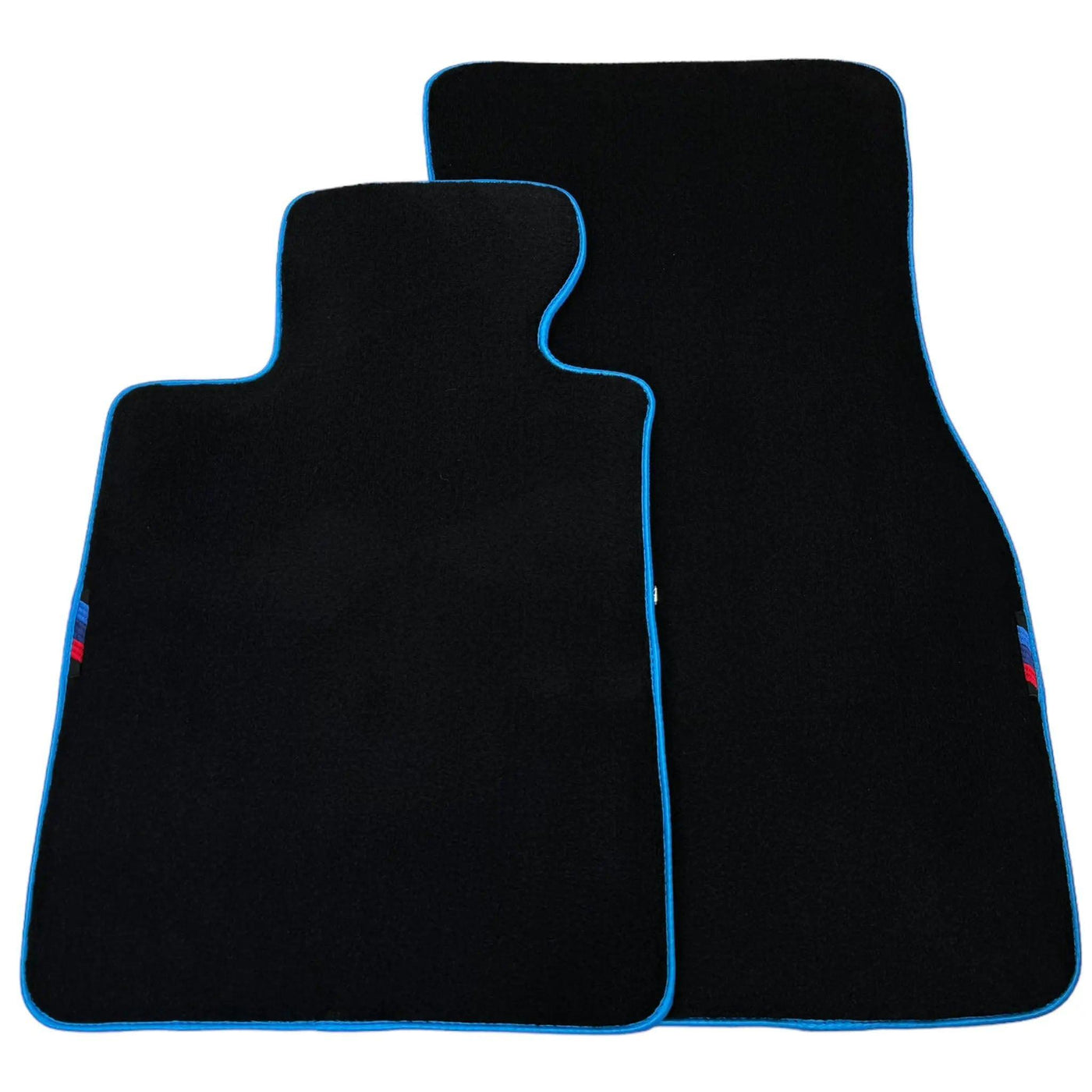 Black Floor Mats For BMW U06 (2022-2026) | Sky Blue Trim - AutoWin