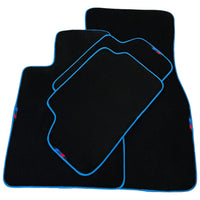 Black Floor Mats For BMW U06 (2022-2026) | Sky Blue Trim - AutoWin