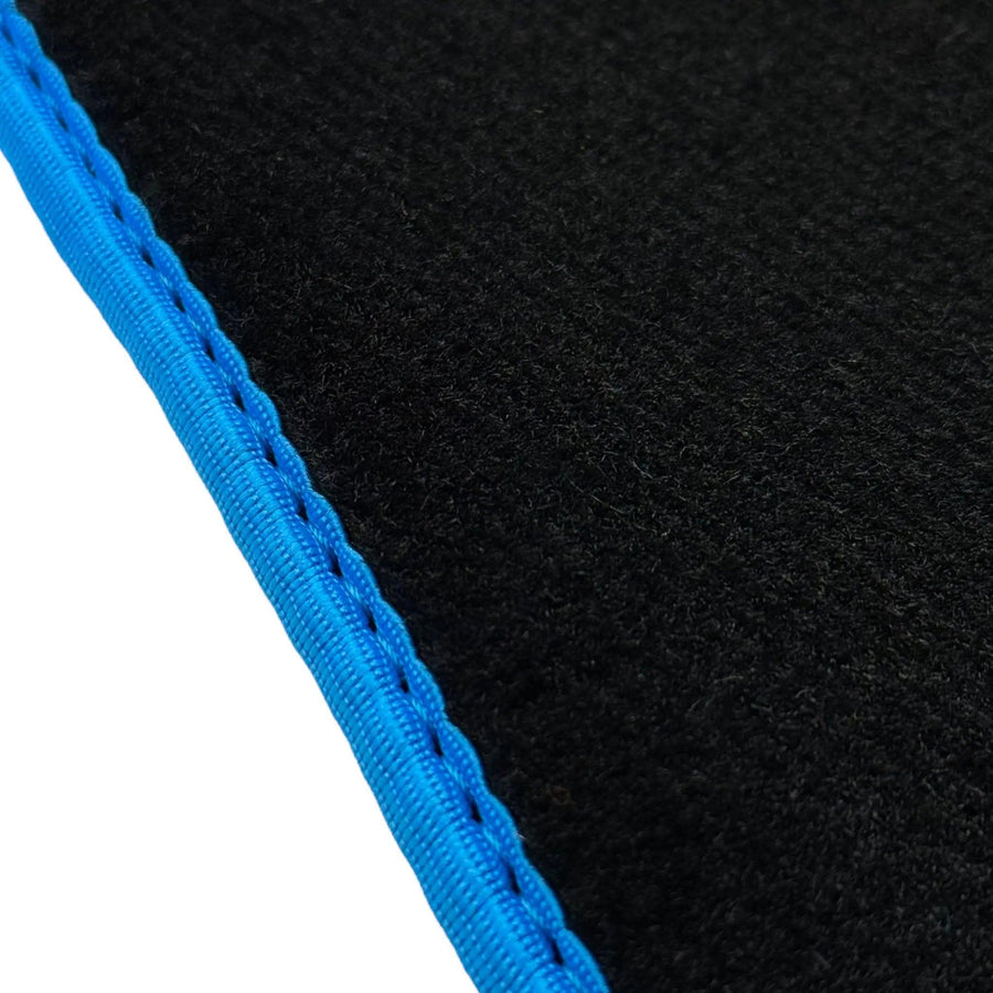 Black Floor Mats For BMW U06 (2022-2026) | Sky Blue Trim - AutoWin