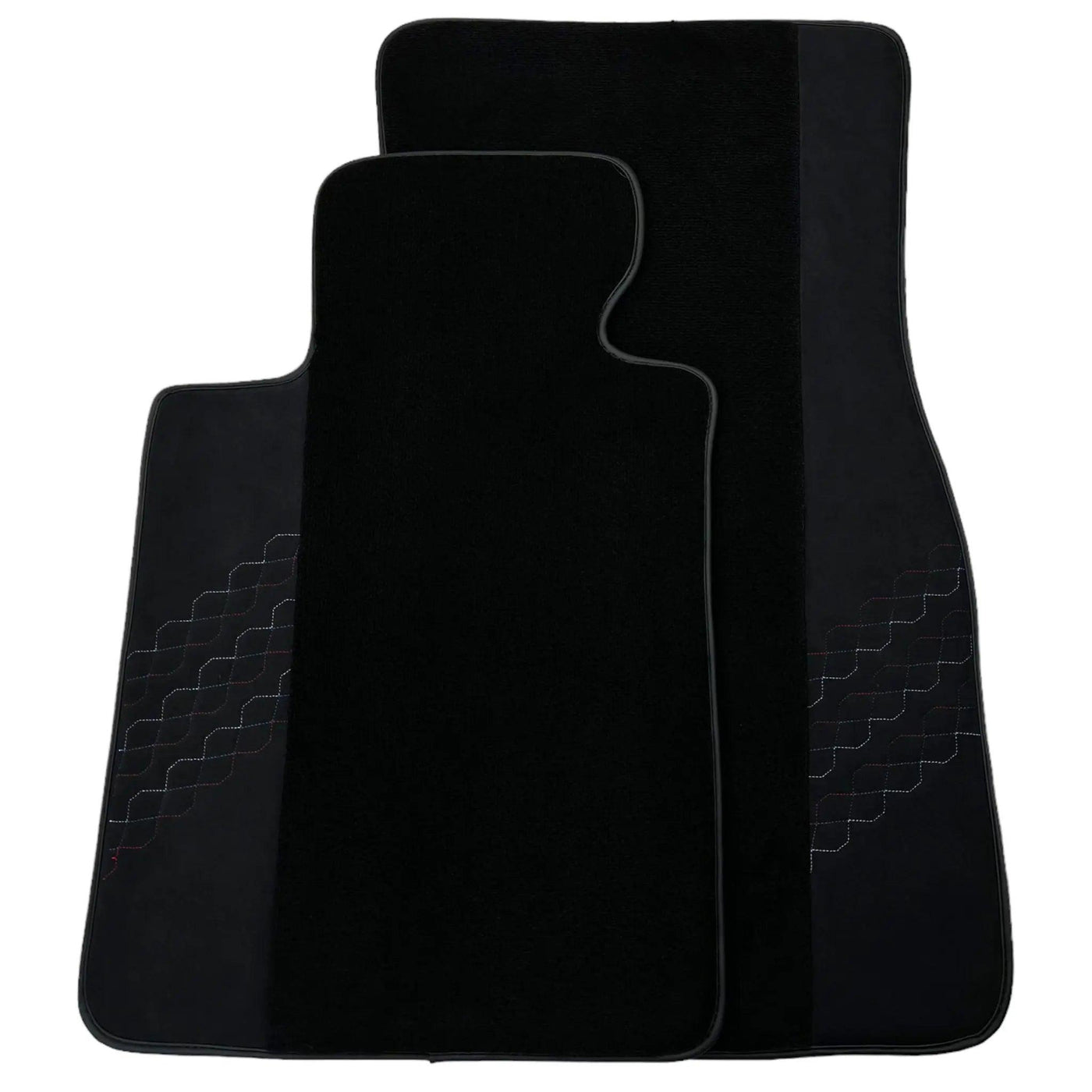 Black Floor Mats for BMW 5 Series G30 Sedan (2016-2023) with Alcantara Leather - AutoWin