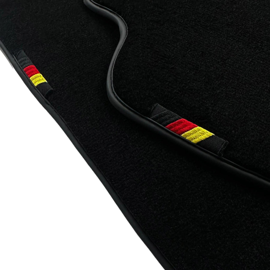 Black Floor Mats For BMW Gran Tourer F46 (2015-2022) 7 Seats with German Flag - AutoWin
