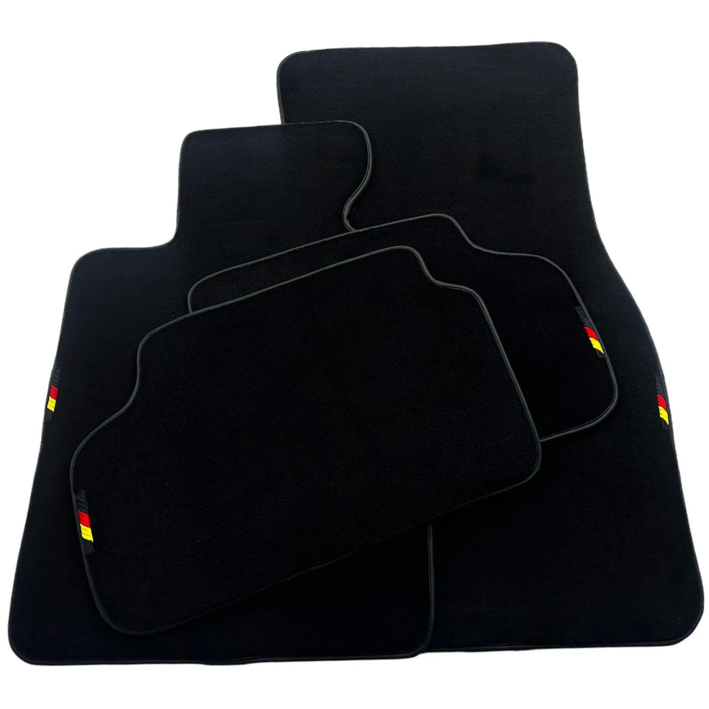 Black Floor Mats For BMW Gran Tourer F46 (2015-2022) 5 Seats with German Flag - AutoWin