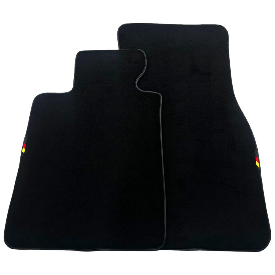 Black Floor Mats For BMW Gran Tourer F46 (2015-2022) 7 Seats with German Flag - AutoWin