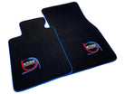 Black Floor Mats For BMW 5 Series G31 Wagon ER56 Design Limited Edition Blue Trim - AutoWin