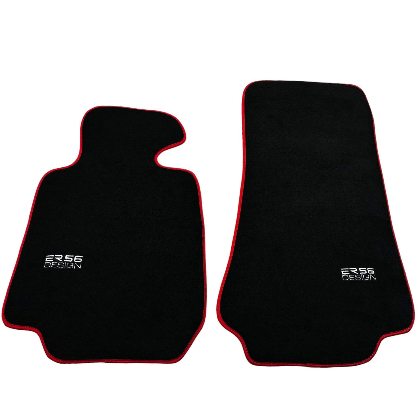 Black Floor Mats For BMW 8 Series E31 2-door Coupe (1989-1999) ER56 Design with Red Trim - AutoWin