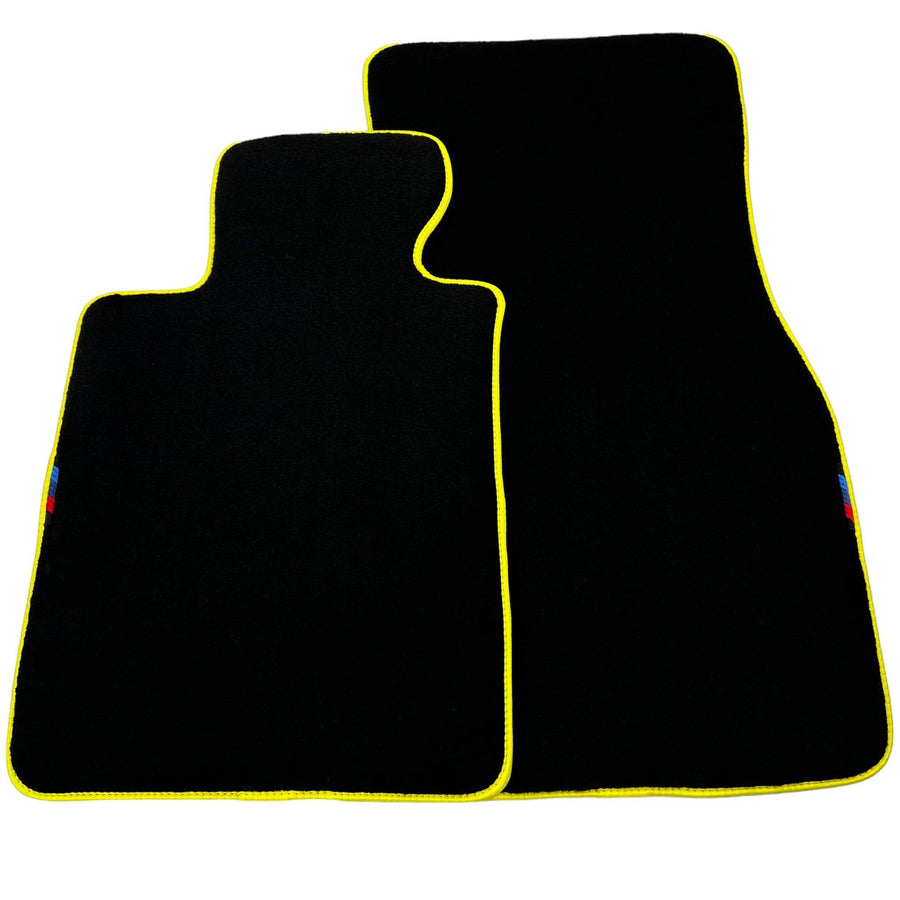 BMW M240i G42 M 2021-2026 Custom Black Floor Mats with Yellow Trim