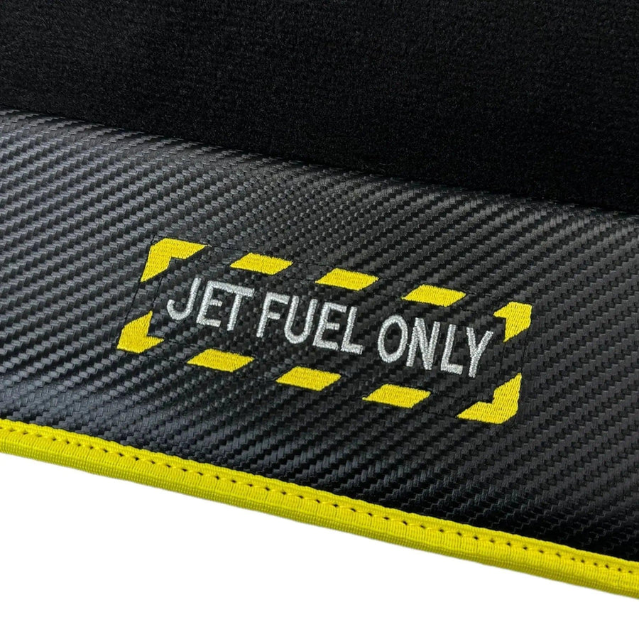 Black Floor Mats For BMW X3 Series F25 | Fighter Jet Edition | Yellow Trim - AutoWin