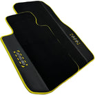 Black Floor Mats For BMW X4 Series F26 | Fighter Jet Edition | Yellow Trim - AutoWin