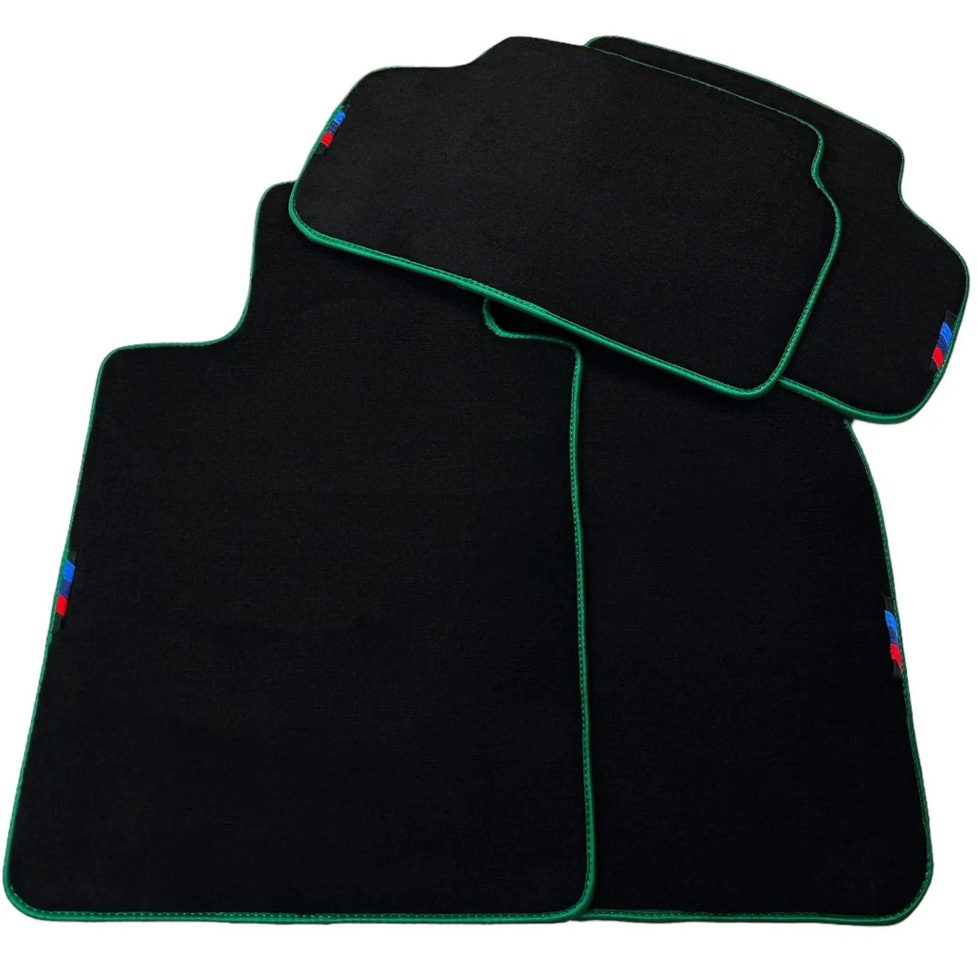 Black Floor Mats For BMW X5 Series E53 | Green Trim - AutoWin