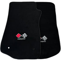 Black Floor Mats for Chevrolet Corvette C3 (1968-1982) | Black Trim - AutoWin