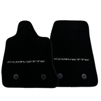 Black Floor Mats For Chevrolet Corvette C7 (2014-2019) - AutoWin