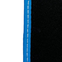 Black Floor Mats For Chevrolet Corvette C8 (2020-2024) with Blue Trim - AutoWin