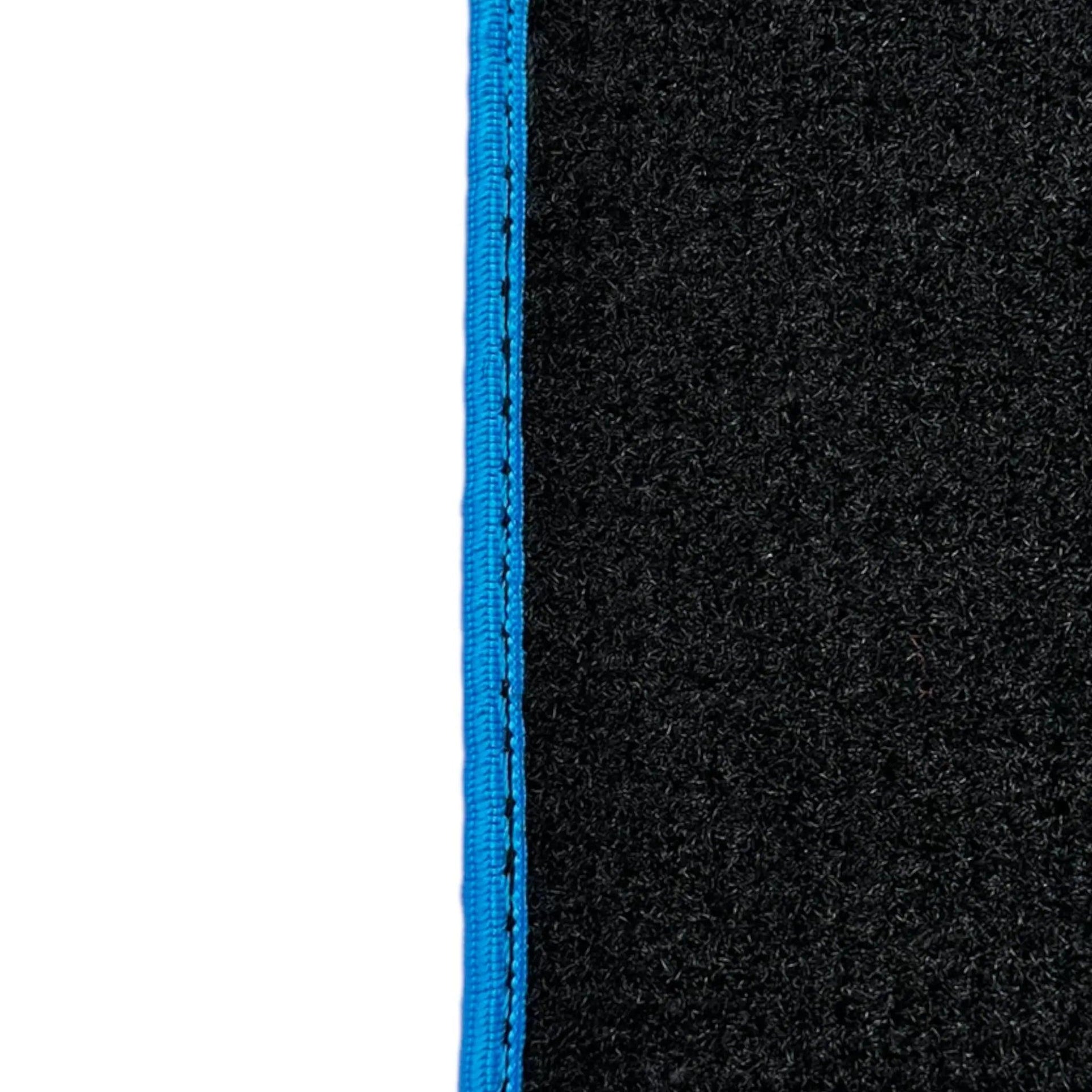 Black Floor Mats For Chevrolet Corvette C8 (2020-2024) with Blue Trim - AutoWin