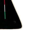 Black Floor Mats for Ferrari SF90 Stradale (2019-2024) with Beige Trim - AutoWin