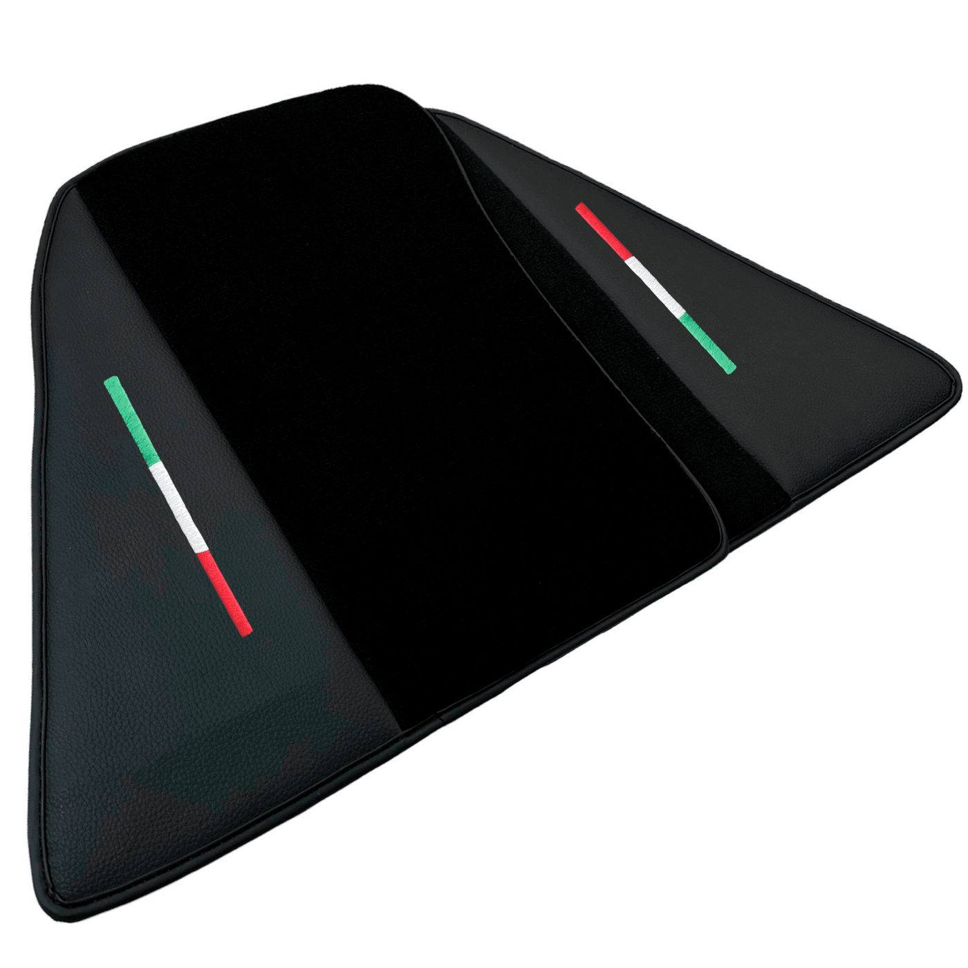 Black Floor Mats for Ferrari 296 GTB (2022-2024) with Leather - AutoWin