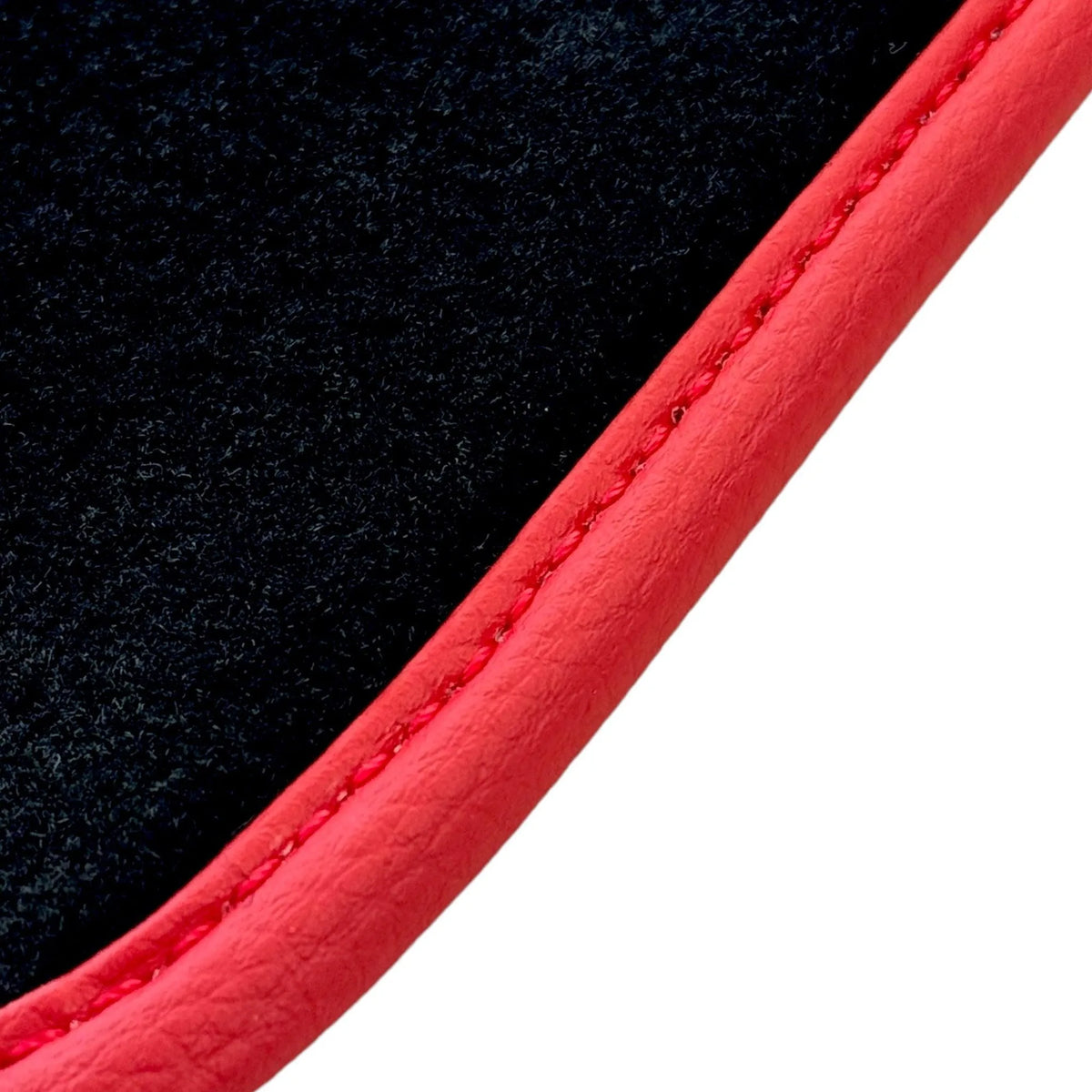 Black Floor Mats for Ferrari 296 GTB (2022-2027) with Carbon Fiber | Red Trim