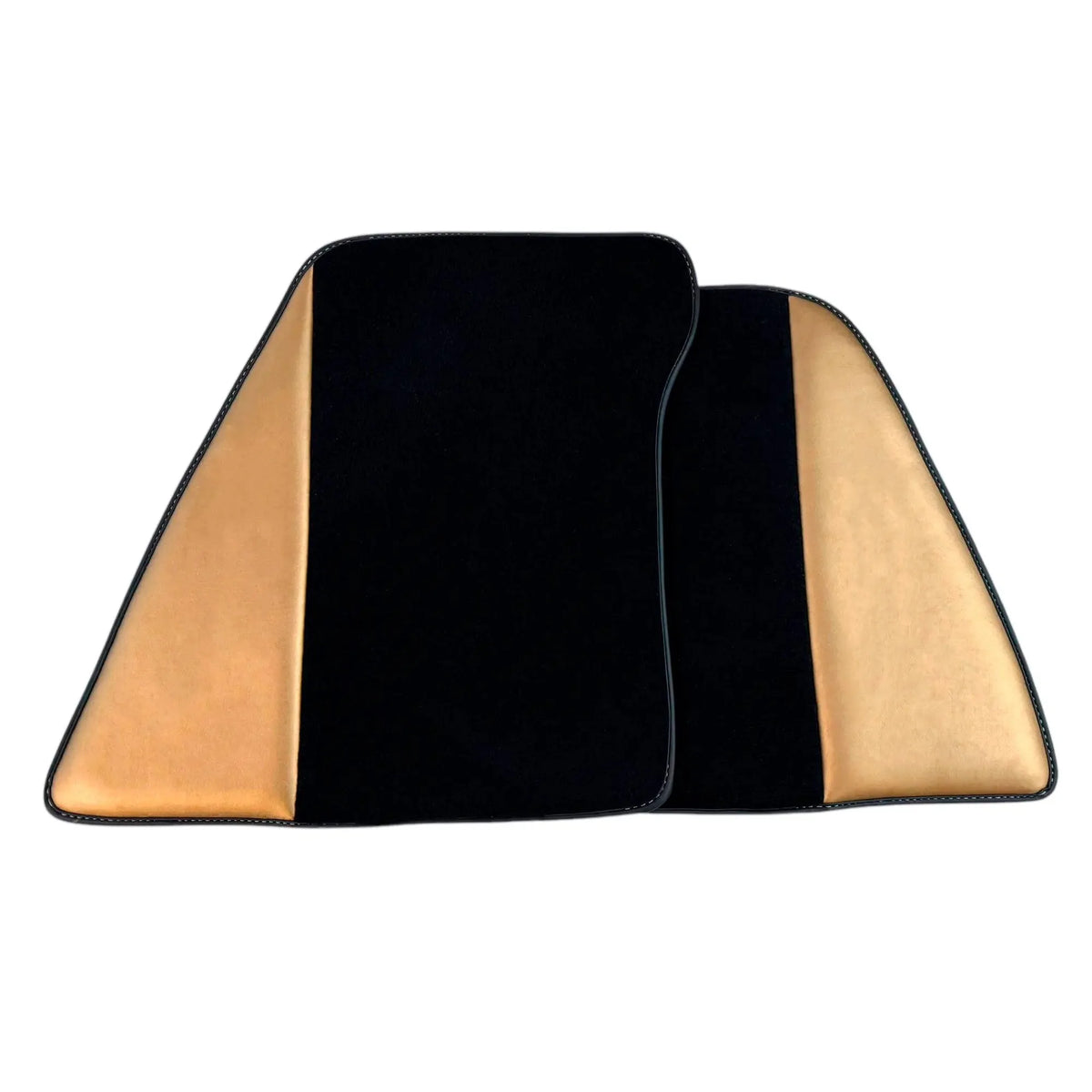 Black Floor Mats for Ferrari 296 GTB (2022-2027) with Gold Leather