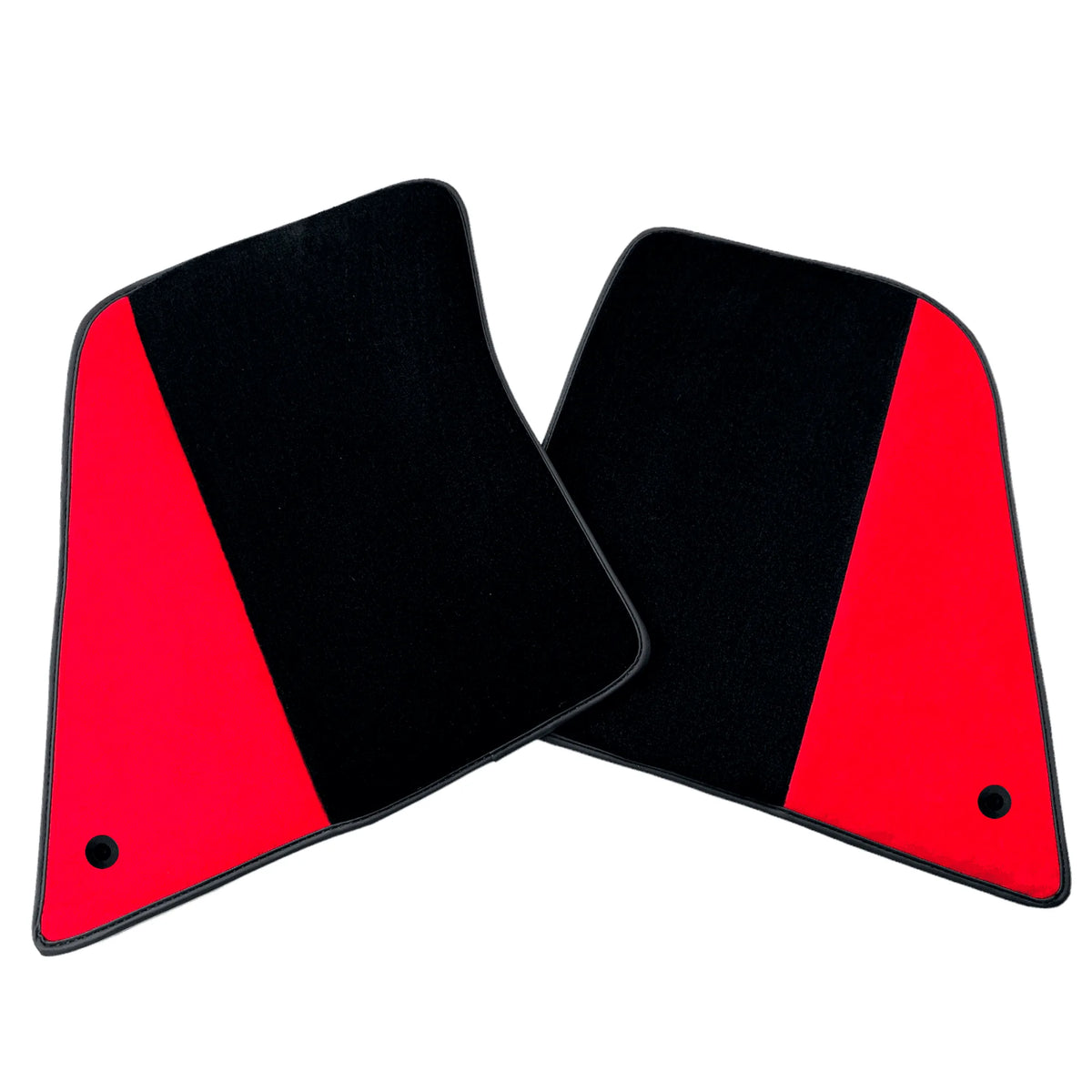 Black Floor Mats for Ferrari 296 GTB (2022-2027) with Red Alcantara Leather