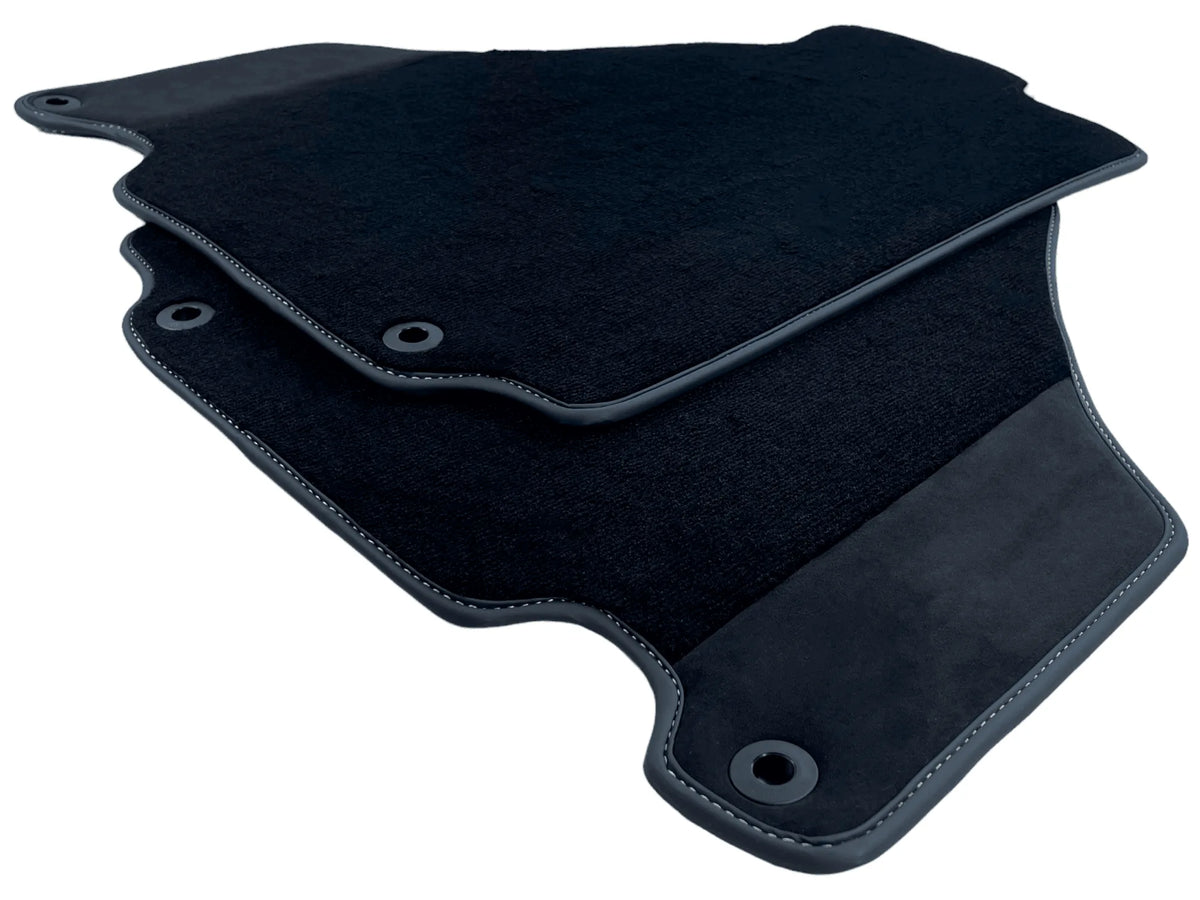 Black Floor Mats For Ferrari 360 Modena 1999-2005 With Alcantara Leather - AutoWin