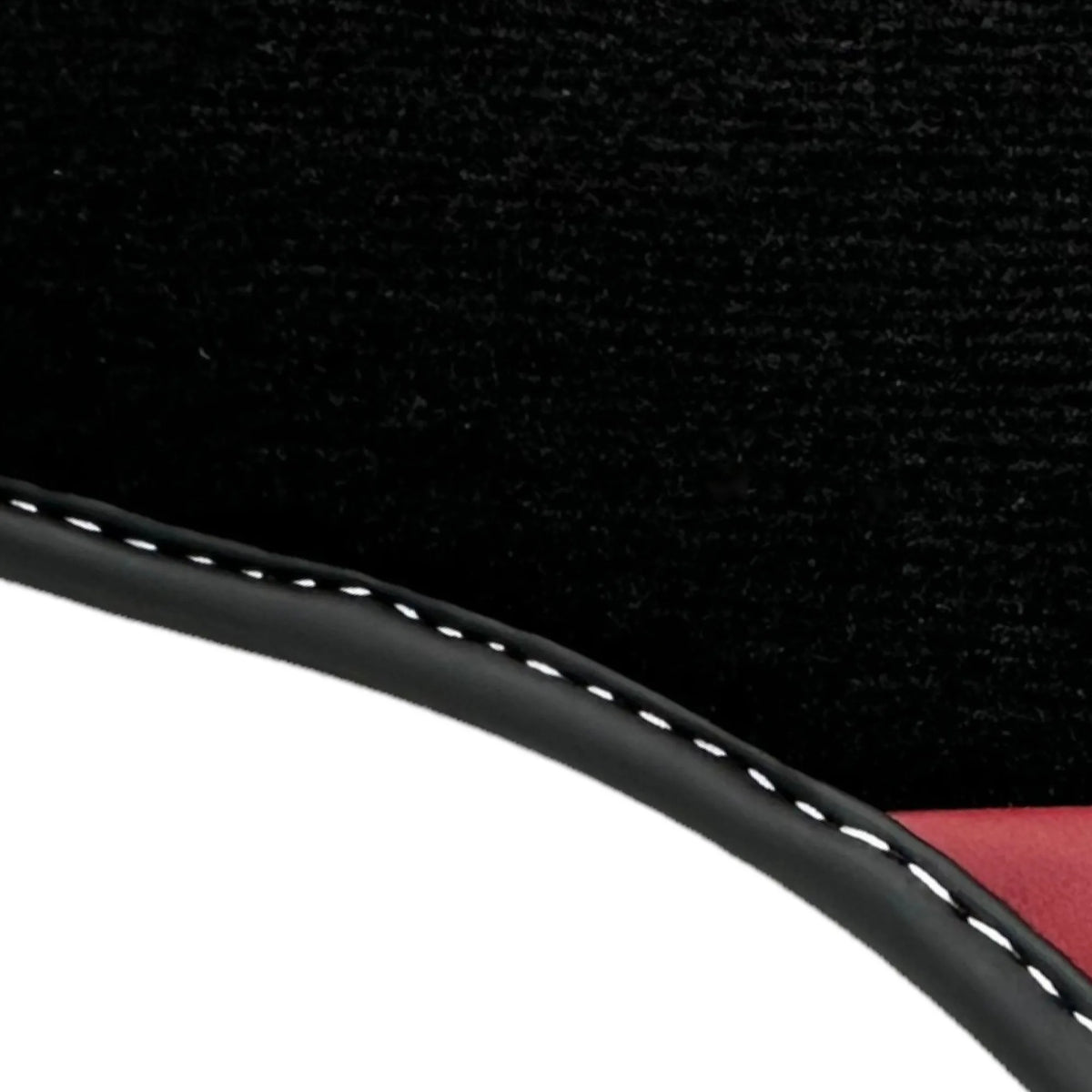 Black Floor Mats for Ferrari 458 GT2 (2012-2015) with Bordeaux Nappa Leather