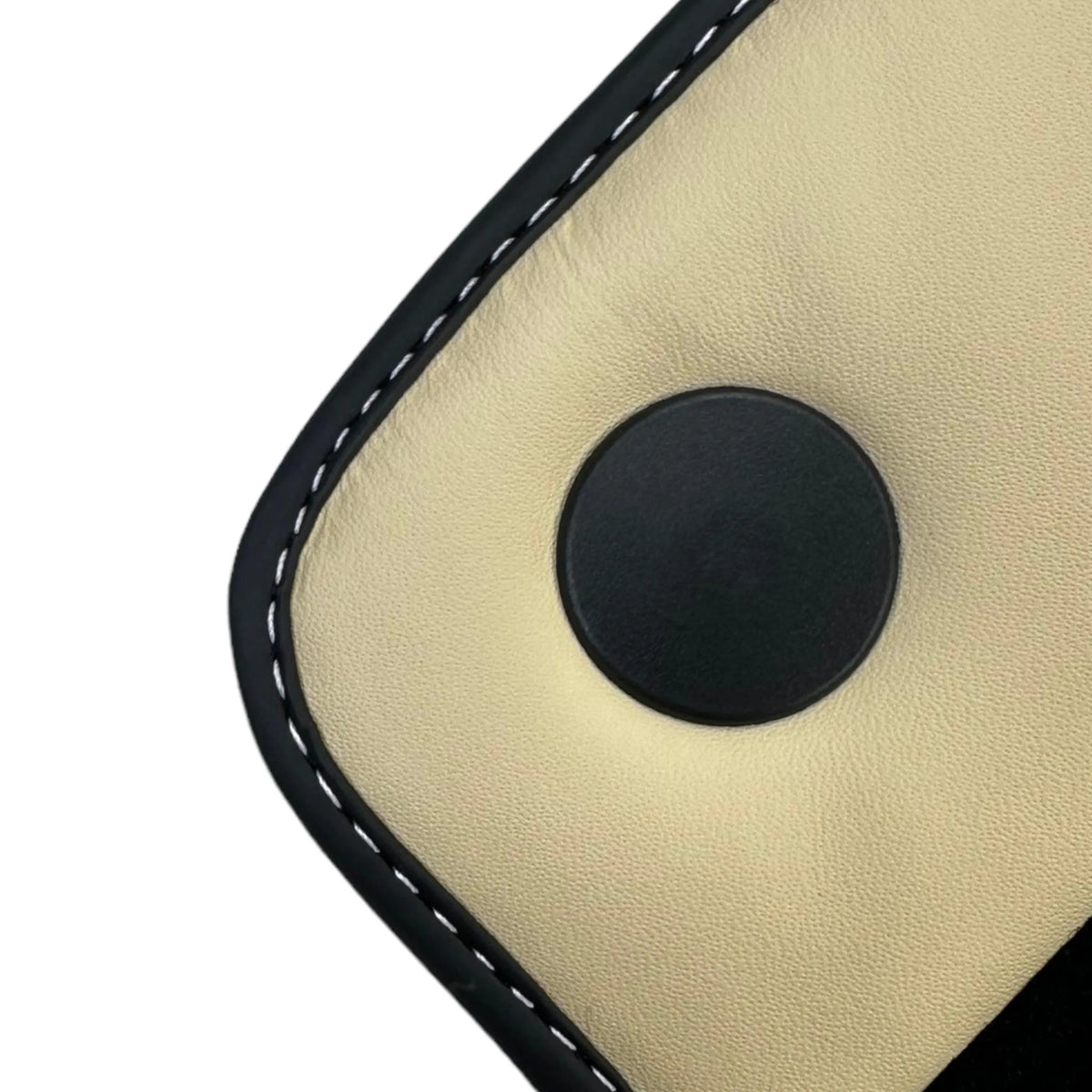 Black Floor Mats for Ferrari 458 GT2 (2012-2015) with Crema Nappa Leather | Italian Edition