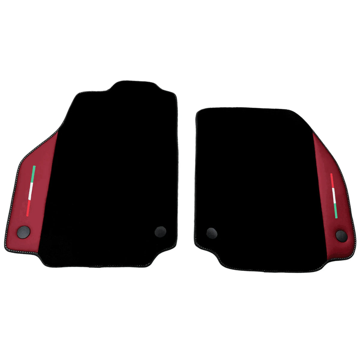 Black Floor Mats for Ferrari 458 Italia (2009-2015) with Bordeaux Nappa Leather
