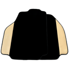 Black Floor Mats for Ferrari 458 Speciale (2012-2015) with Crema Nappa Leather