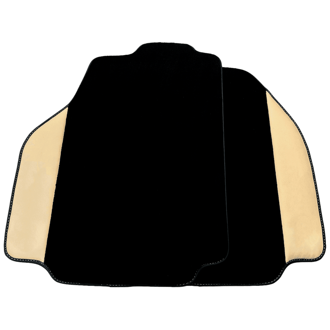 Black Floor Mats for Ferrari 458 Speciale (2012-2015) with Crema Nappa Leather