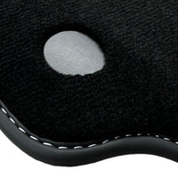 Black Floor Mats for Ferrari 488 Pista Spider (2019-2021) with Crema Nappa Leather - AutoWin