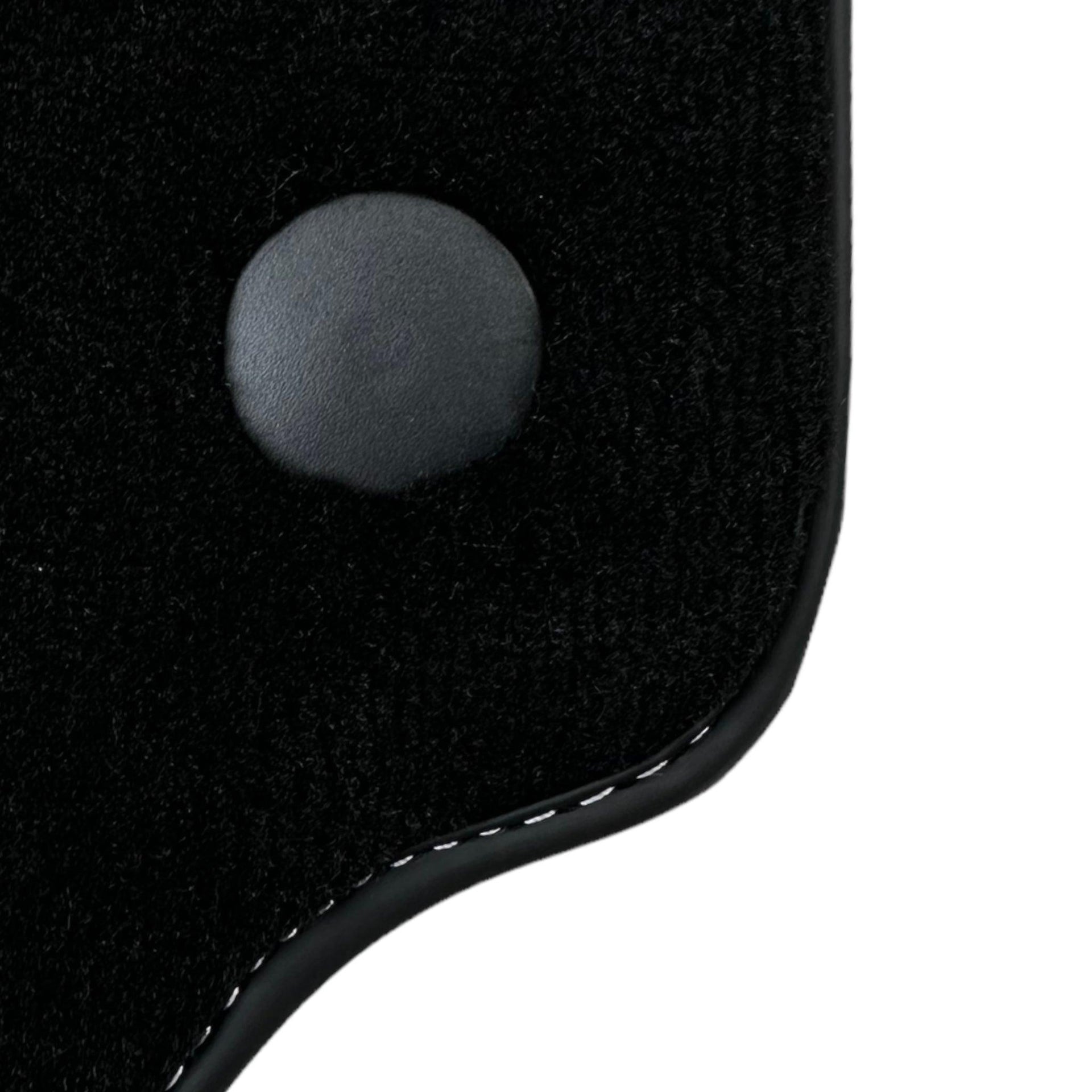 Black Floor Mats for Ferrari 488 Pista Spider (2019-2021) with Crema Nappa Leather - AutoWin