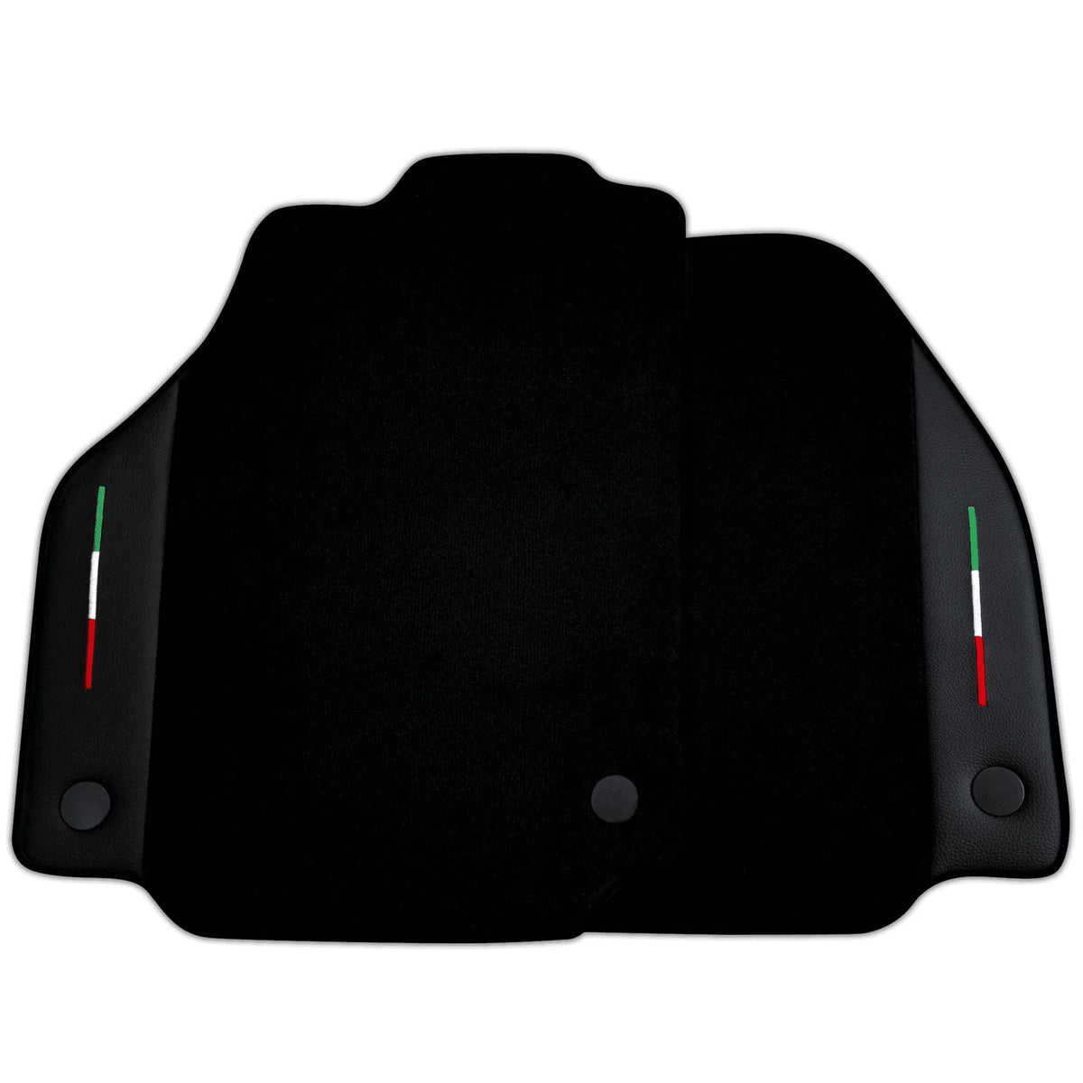 Black Floor Mats for Ferrari 488 GTB (2016-2022) with Leather | Various Trim Colors
