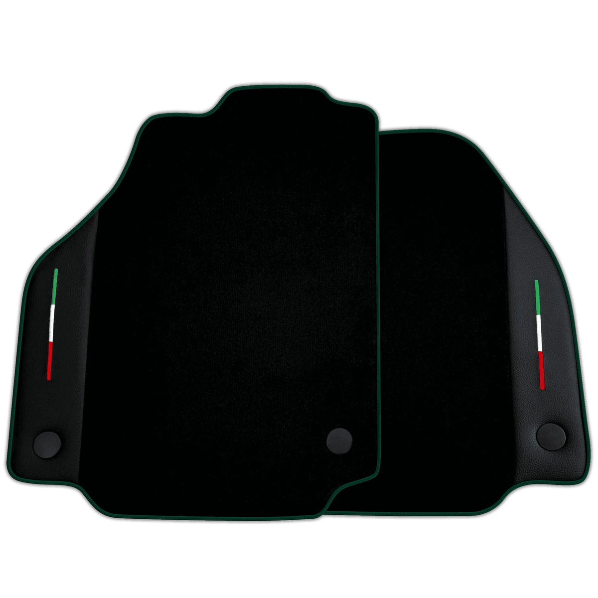 Black Floor Mats for Ferrari 488 GTB (2016-2022) with Leather | Various Trim Colors