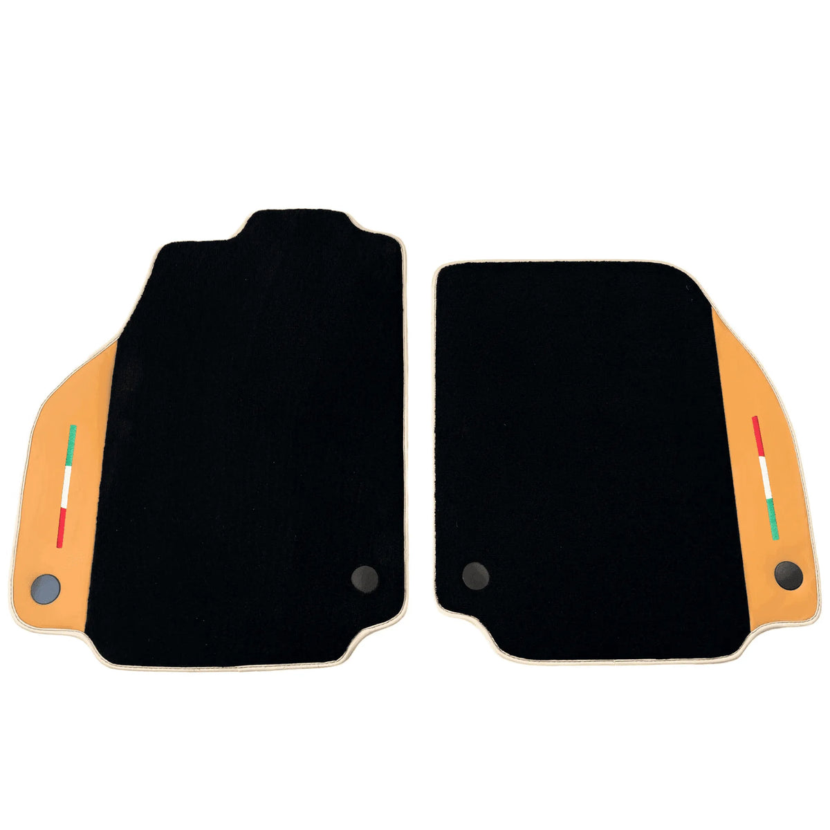 Black Floor Mats For Ferrari 488 Spider (2016-2022) with Beige Nappa Leather