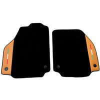 Black Floor Mats for Ferrari 488 Spider (2016-2022) with Beige Tradizione Nappa Leather