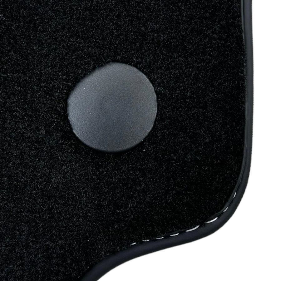 Black Floor Mats for Ferrari 488 Spider (2016-2022) with Bordeaux Nappa Leather