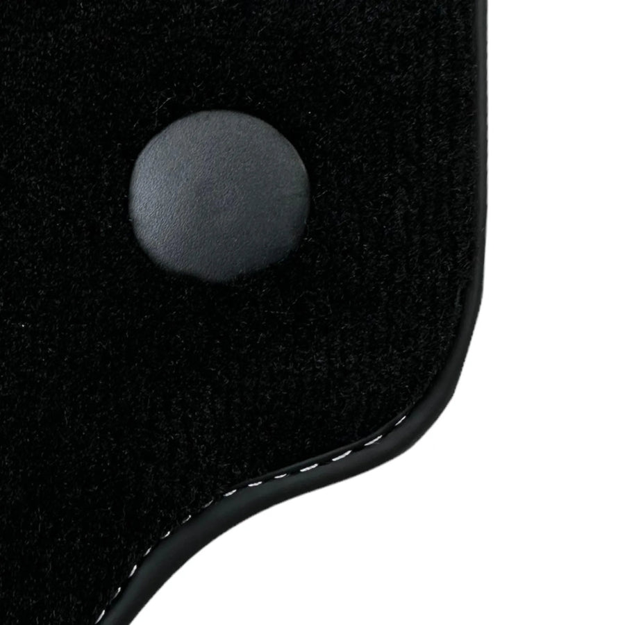 Black Floor Mats for Ferrari 488 Spider (2016-2022) with Crema Nappa Leather