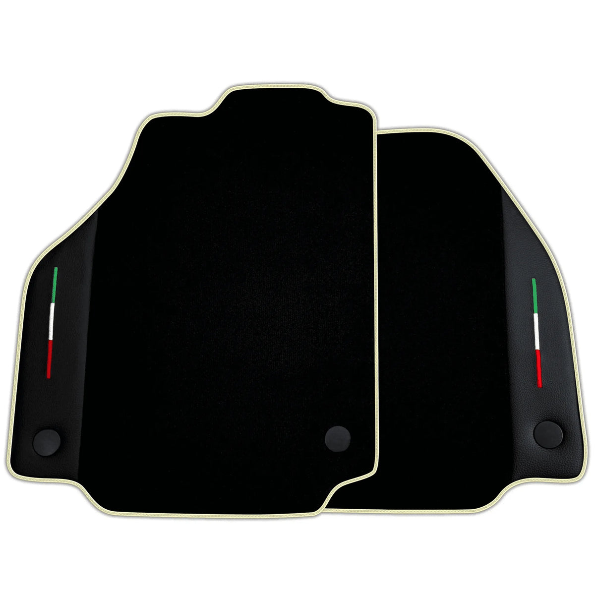 Black Floor Mats for Ferrari 488 Spider (2016-2022) with Leather | Various Trim Colors