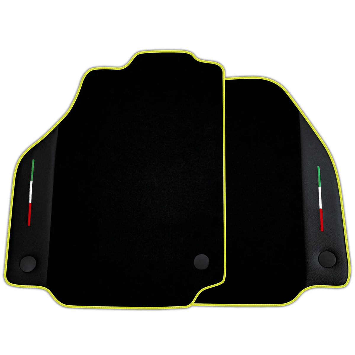 Black Floor Mats for Ferrari 488 Spider (2016-2022) with Leather | Various Trim Colors
