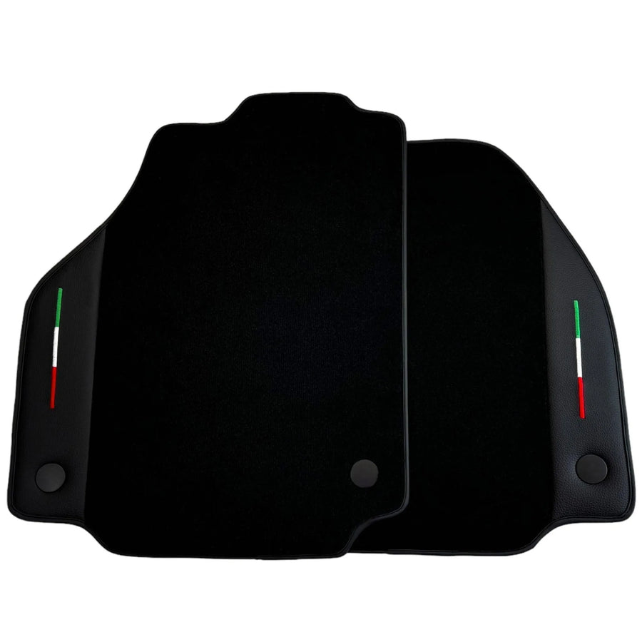 Black Floor Mats for Ferrari 488 Spider (2016-2022) with Leather