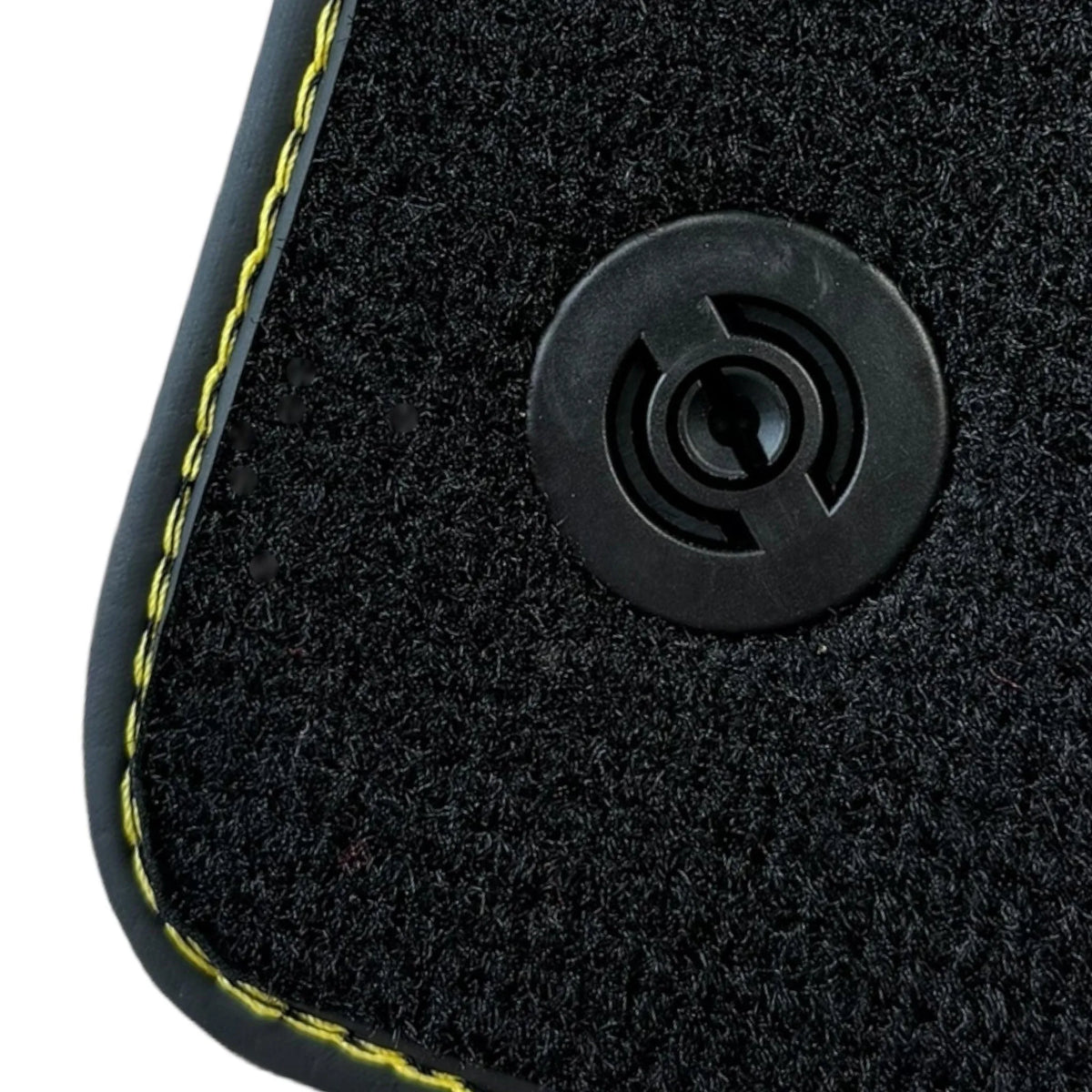 Black Floor Mats for Ferrari 488 Spider (2016-2022) with Yellow Leather