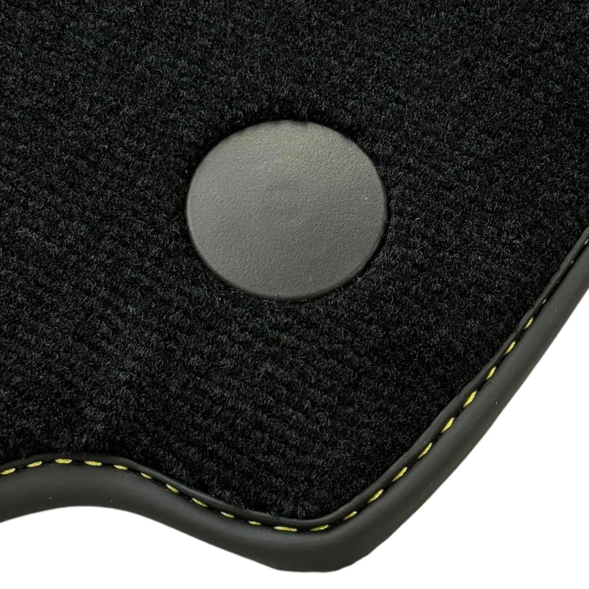 Black Floor Mats for Ferrari 488 Spider (2016-2022) with Yellow Leather | Italian Edition