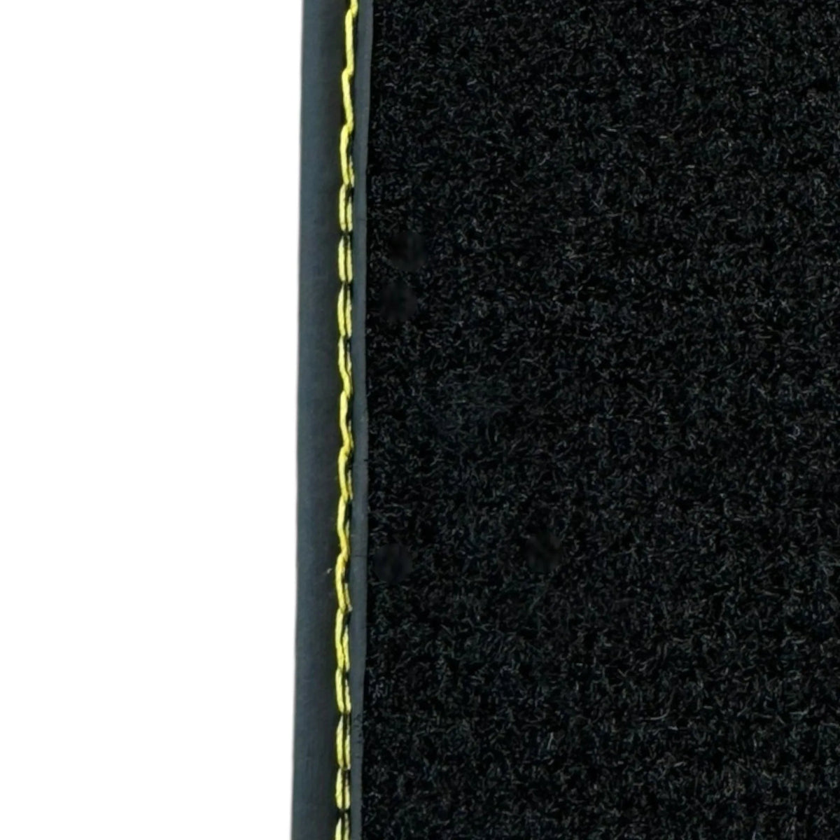 Black Floor Mats for Ferrari 488 Spider (2016-2022) with Yellow Leather | Italian Edition
