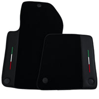 Black Floor Mats For Ferrari 599 Coupe 2006-2012 Italian Edition with Leather